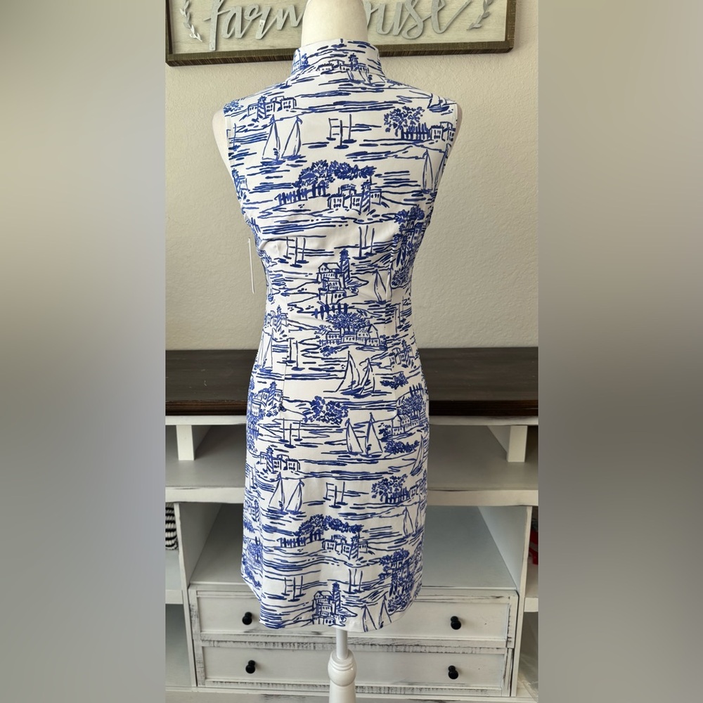 NWT Mahi Gold Schooner Dress Set Sail Sailor Blue Women's Size XS 1 - Picture 4 of 9